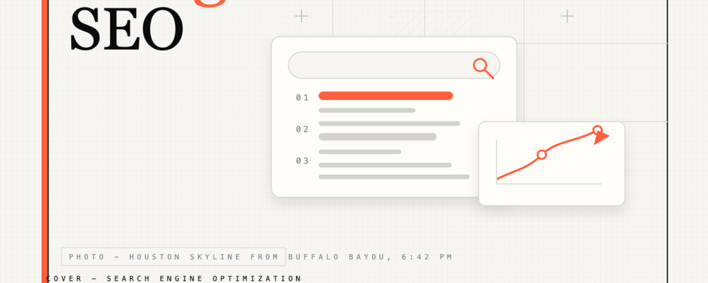Wide Inbound article cover with SEO title, search results card, and ranking chart